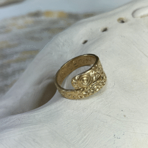 Anillo completa y libre bañado en oro