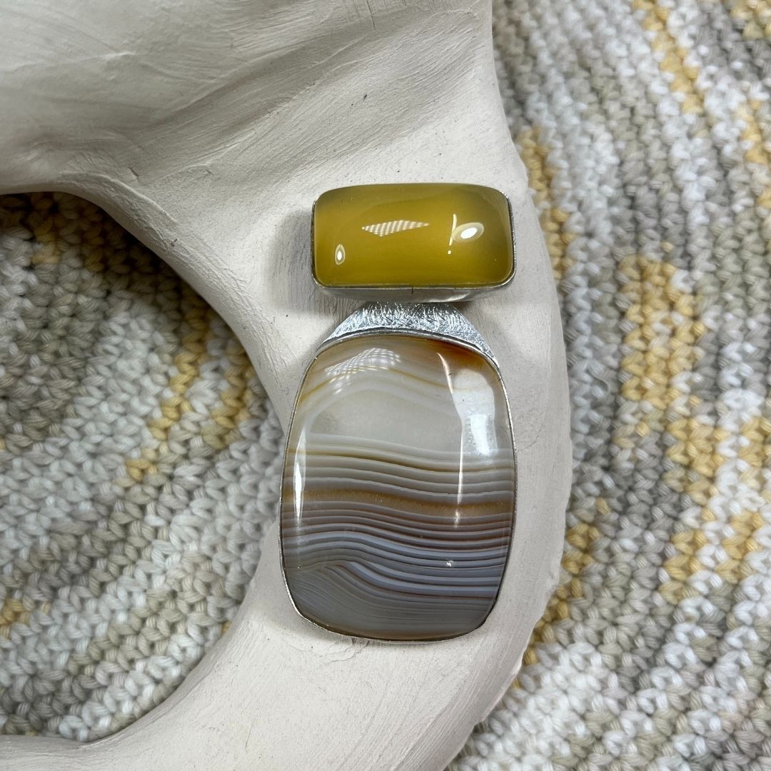 Colgante ágata y cornalina flor de la vida (9)