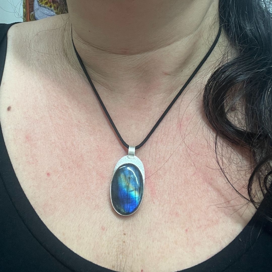 Colgante semilla de la vida de labradorita (5)