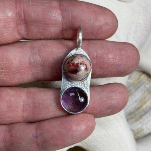 Colgante de ópalo y amatista