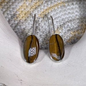 Pendientes ESPIRAL de ojo de tigre