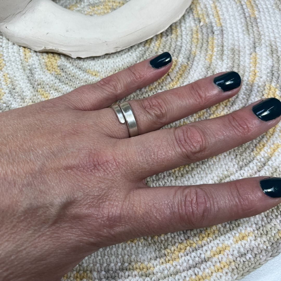 Anillo ajustable de plata Durga (5)