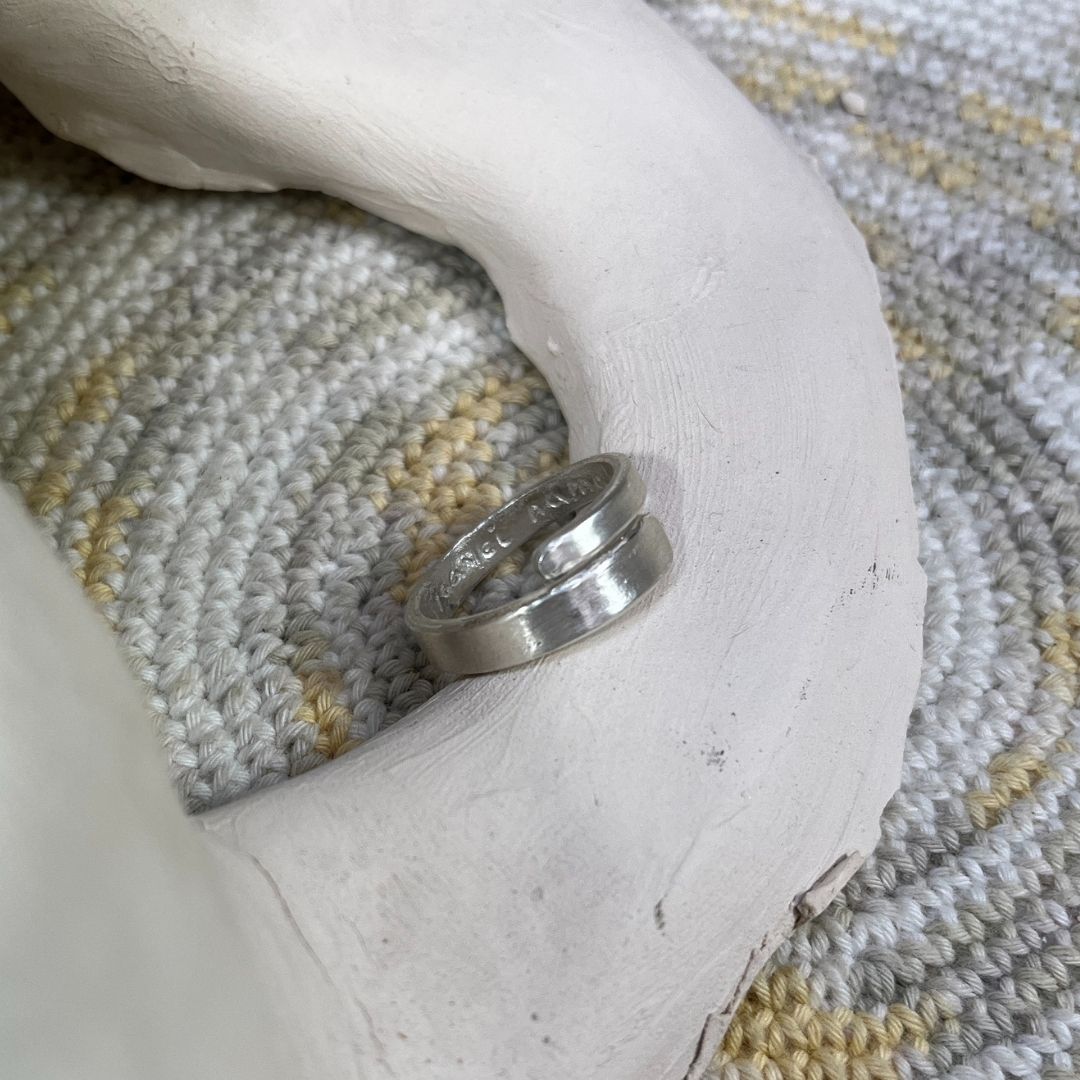 Anillo ajustable de plata Durga (8)