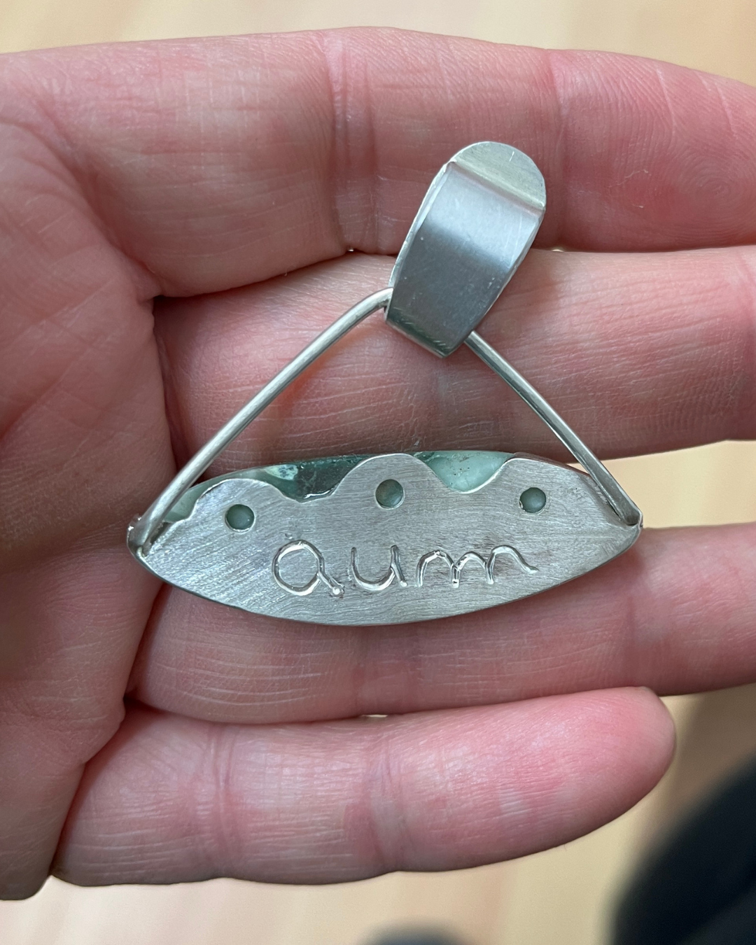 Colgante Saraswati hemimorphita y cuarzo rutilado (7)